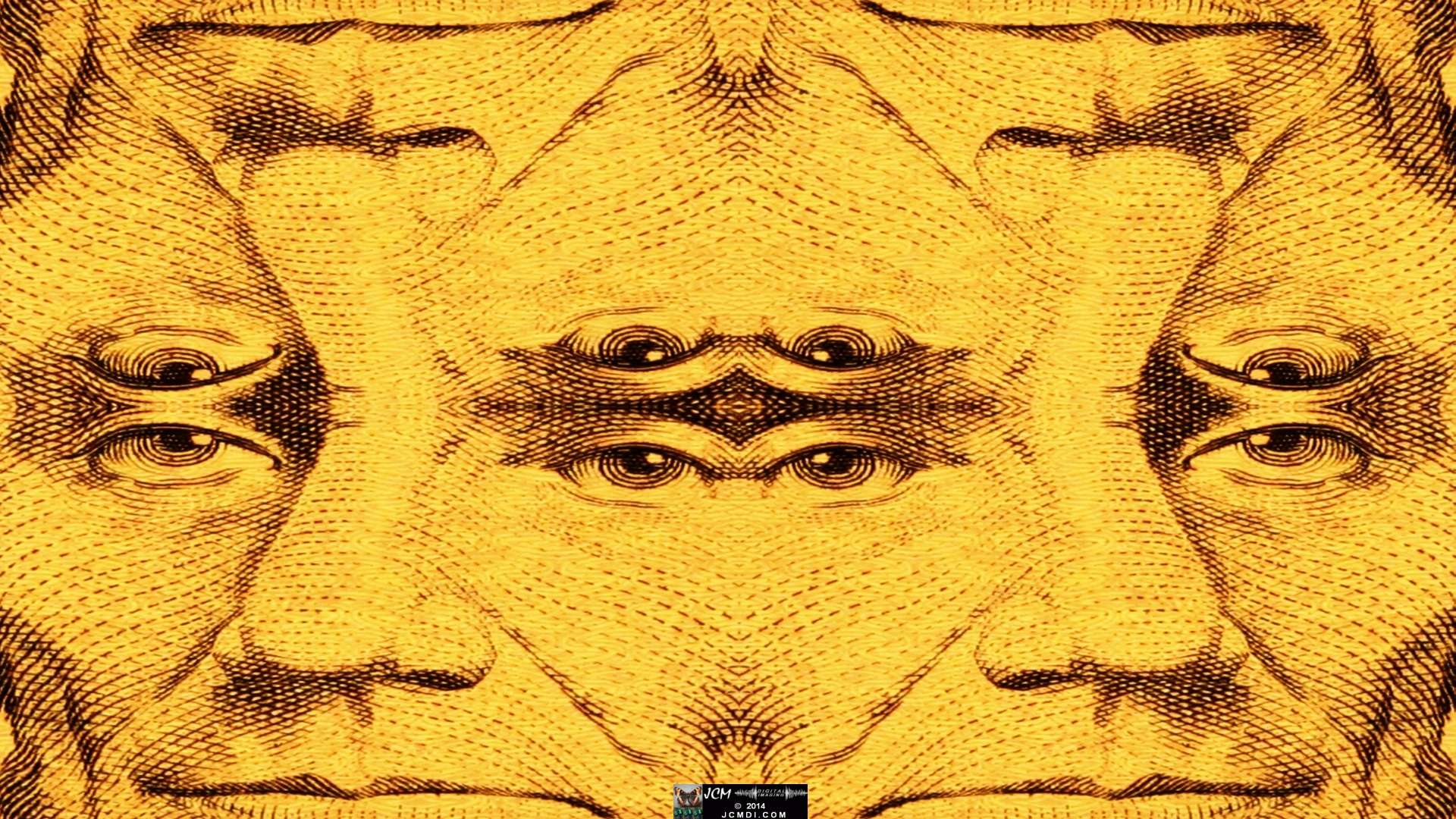 Making Monsters � U.S. Presidents and Paper Currency Quadroscopic Money Artwork